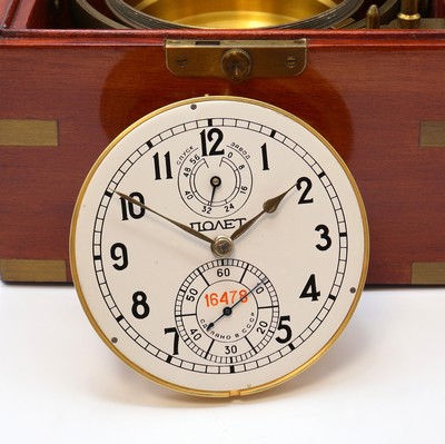 27070183d - POLJOT Marinechronometer Nr. 16478, UDSSR 1990er Jahre, kardanisch aufgehängtes ...