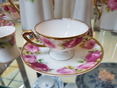 27070184b - Kaffeeservice für 8 Personen, Rosenthal, Form Chrysantheme, Dekor Cäcilia, mit ...