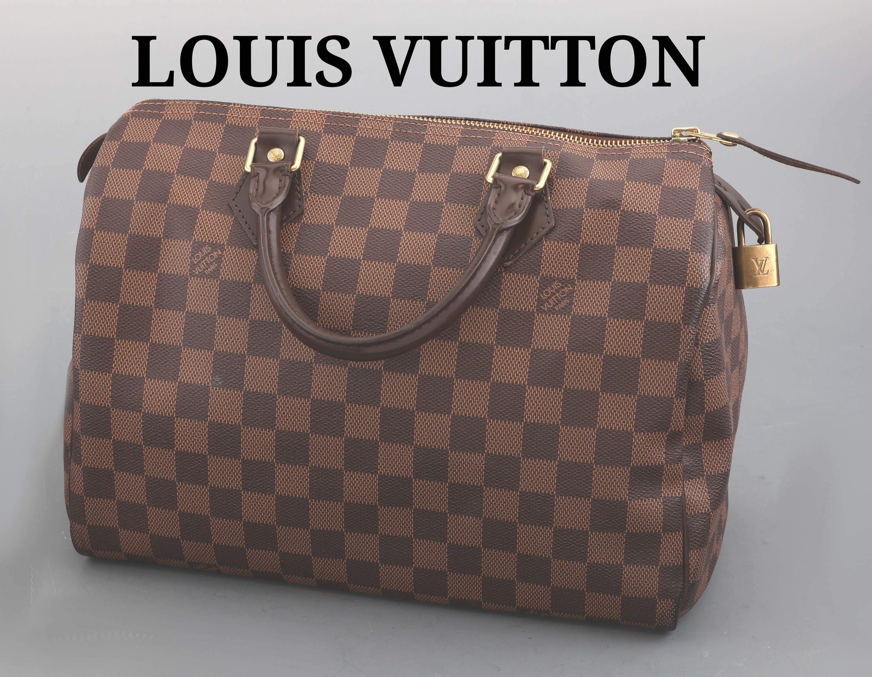 Image 27070255 - LOUIS VUITTON Handtasche, ´Speedy 30, Damier Ebene Canvas´, 2 Tragehenkel braun ...