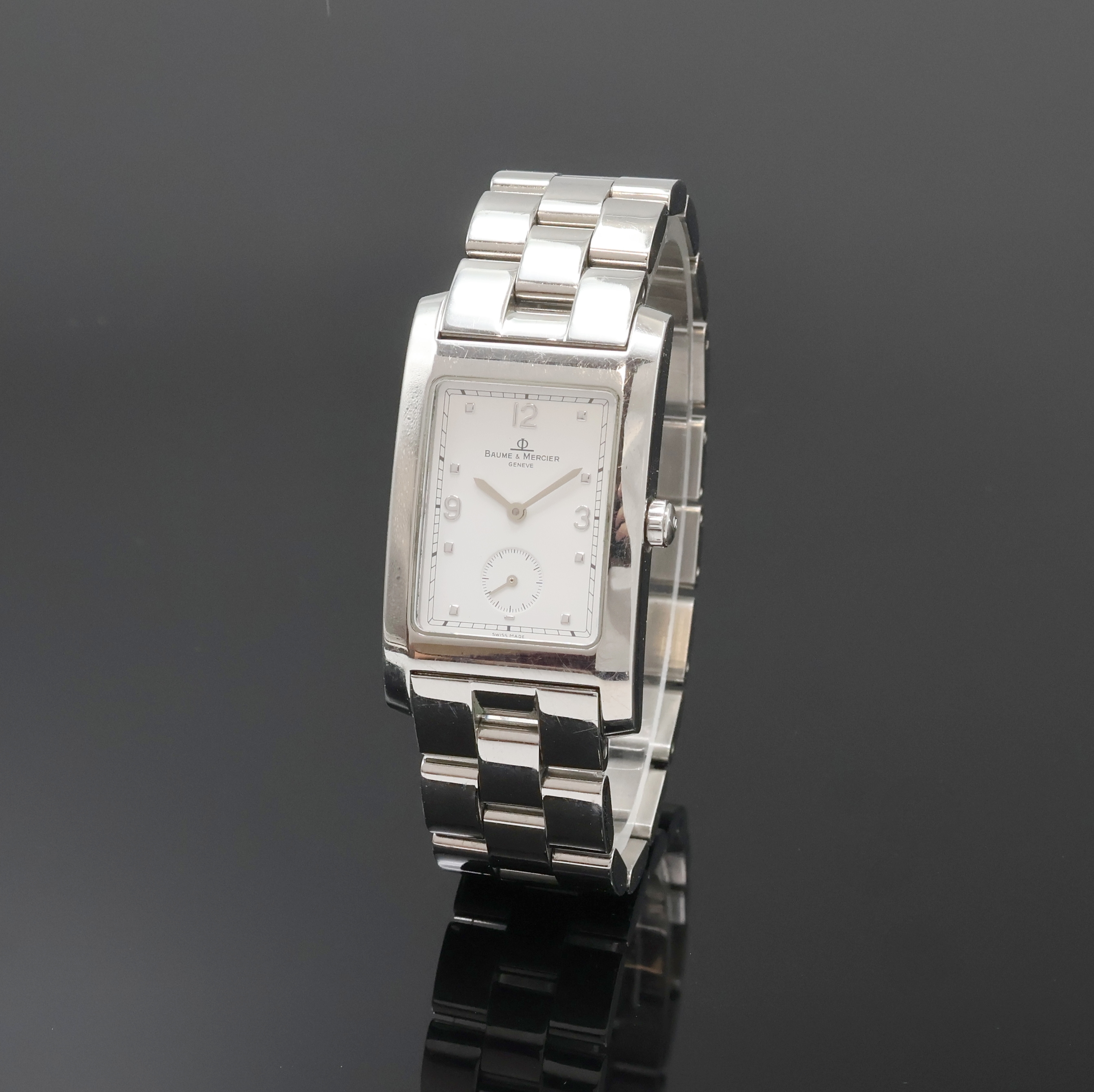 Image 27070341 - BAUME & MERCIER Armbanduhr Serie Hampton in Stahl Referenz MV45063, quarz, Schweiz um ...