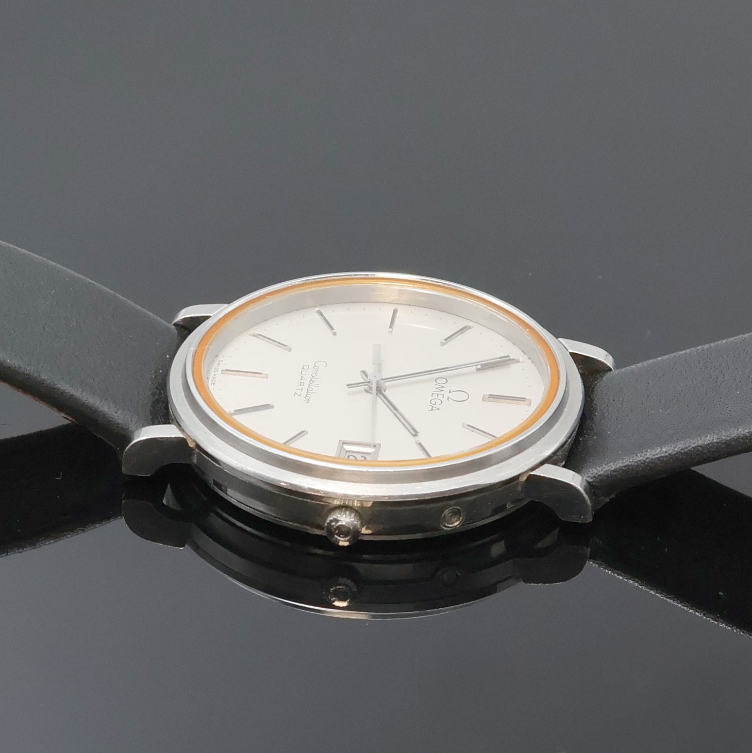 Detail f: Konvolut: 2 Omega Armbanduhren in Stahl, 1.) Serie Constellation Referenz 196.0138, Schweiz um 1979, Boden m. Darst. Sternwarte aufgedr., verg. Werk, ...