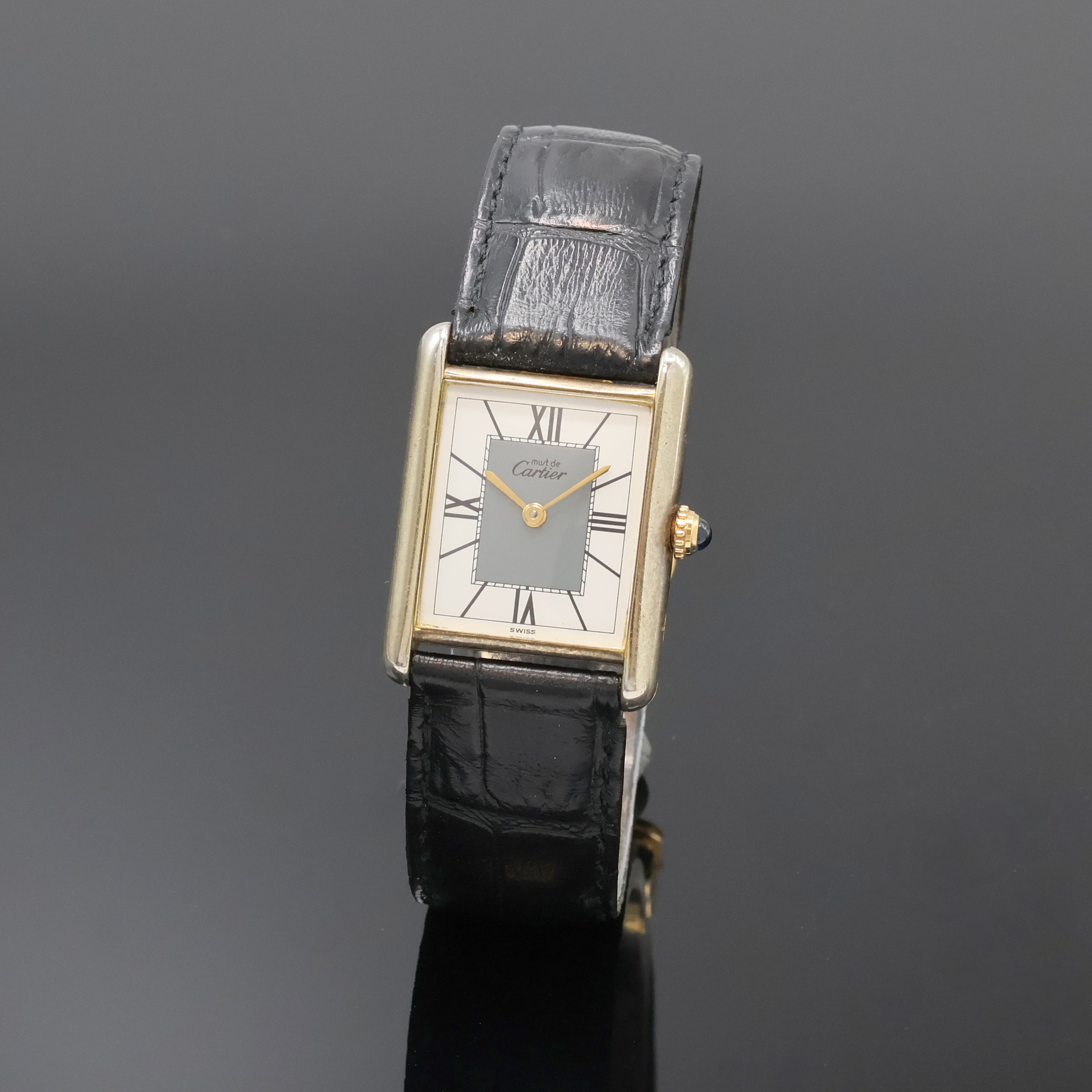 Image 27070344 - CARTIER Damenarmbanduhr Tank Vermeil Referenz 590005, Schweiz um 1995, quarz, 2-teil., ...