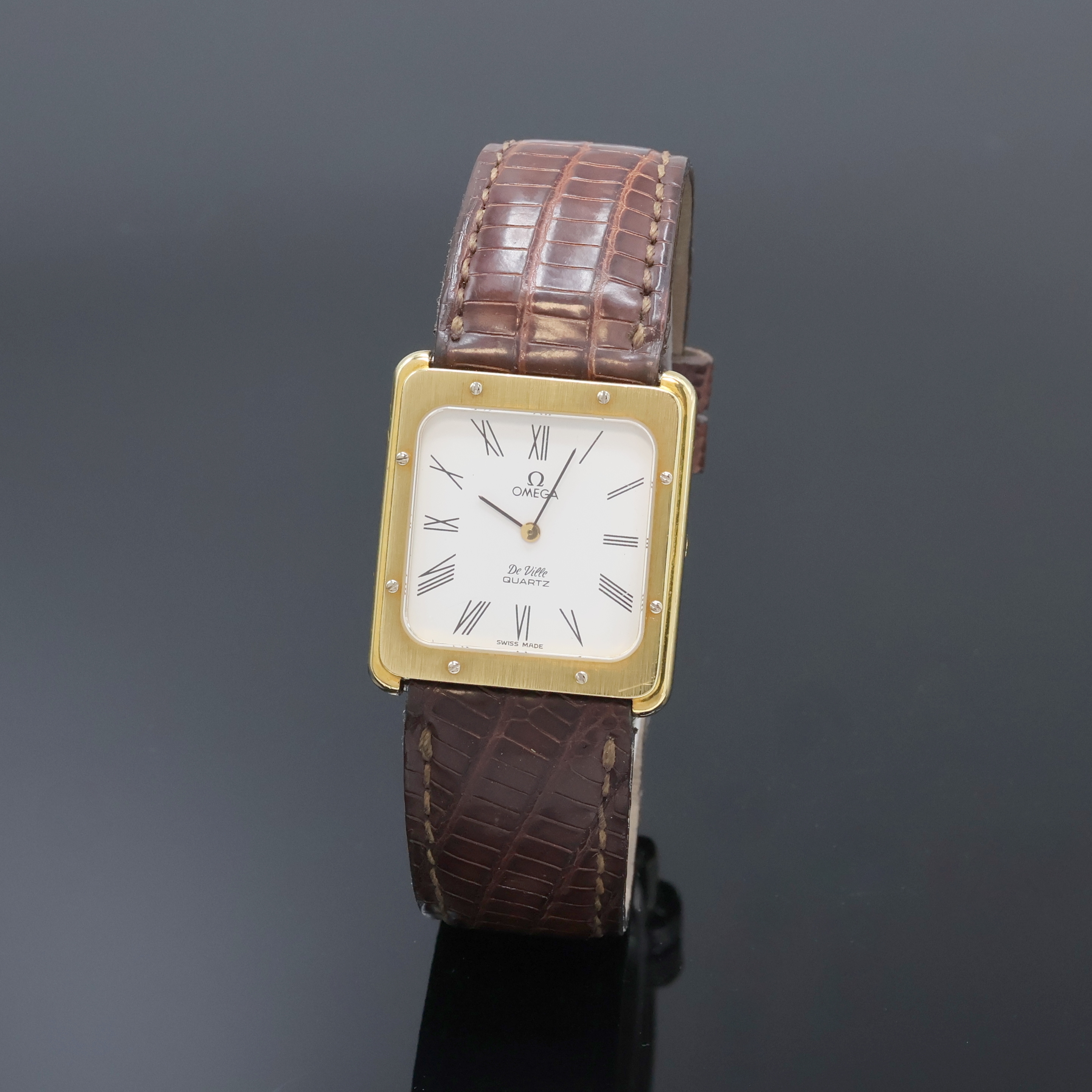 Image 27070345 - OMEGA De Ville Damenarmbanduhr in GG 750/000 Referenz 191.0082, Schweiz um 1980, quarz, ...