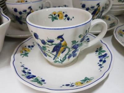 27070303d - Service, Villeroy & Boch, Modell Phönix blau, 12 Tassen mit Untertassen, 12 ...