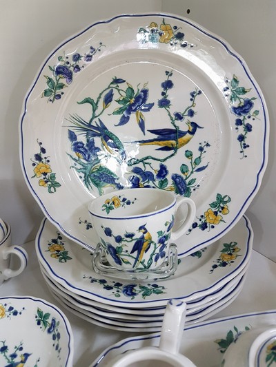 27070303f - Service, Villeroy & Boch, Modell Phönix blau, 12 Tassen mit Untertassen, 12 ...