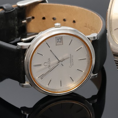 27070342b - Set of 2 Omega wristwatches in steel, 1st) series Constellation reference 196.0138, ...