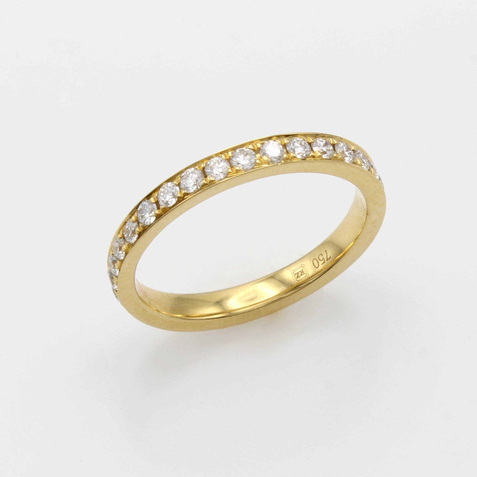 Image 27070502 - Memoryring mit Brillanten, GG 750/000, Brill. zus. ca. 0.78 ct feines Weiß/si, RW ca.55 ...