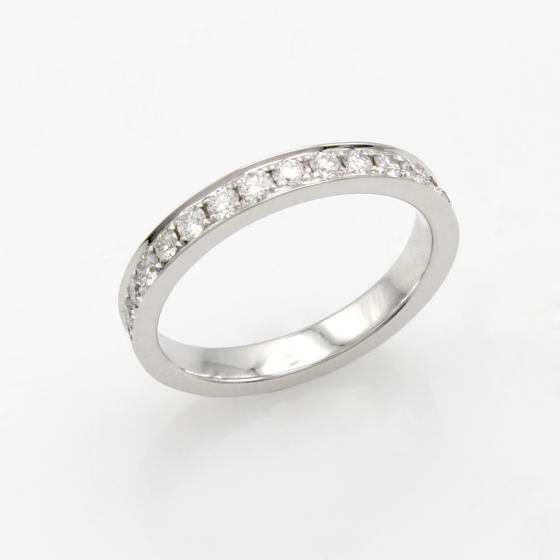 Image 27070509 - Memoryring mit Brillanten, WG 750/000, Brill. zus. ca. 0.98 ct feines Weiß/si, RW ca.55 ...