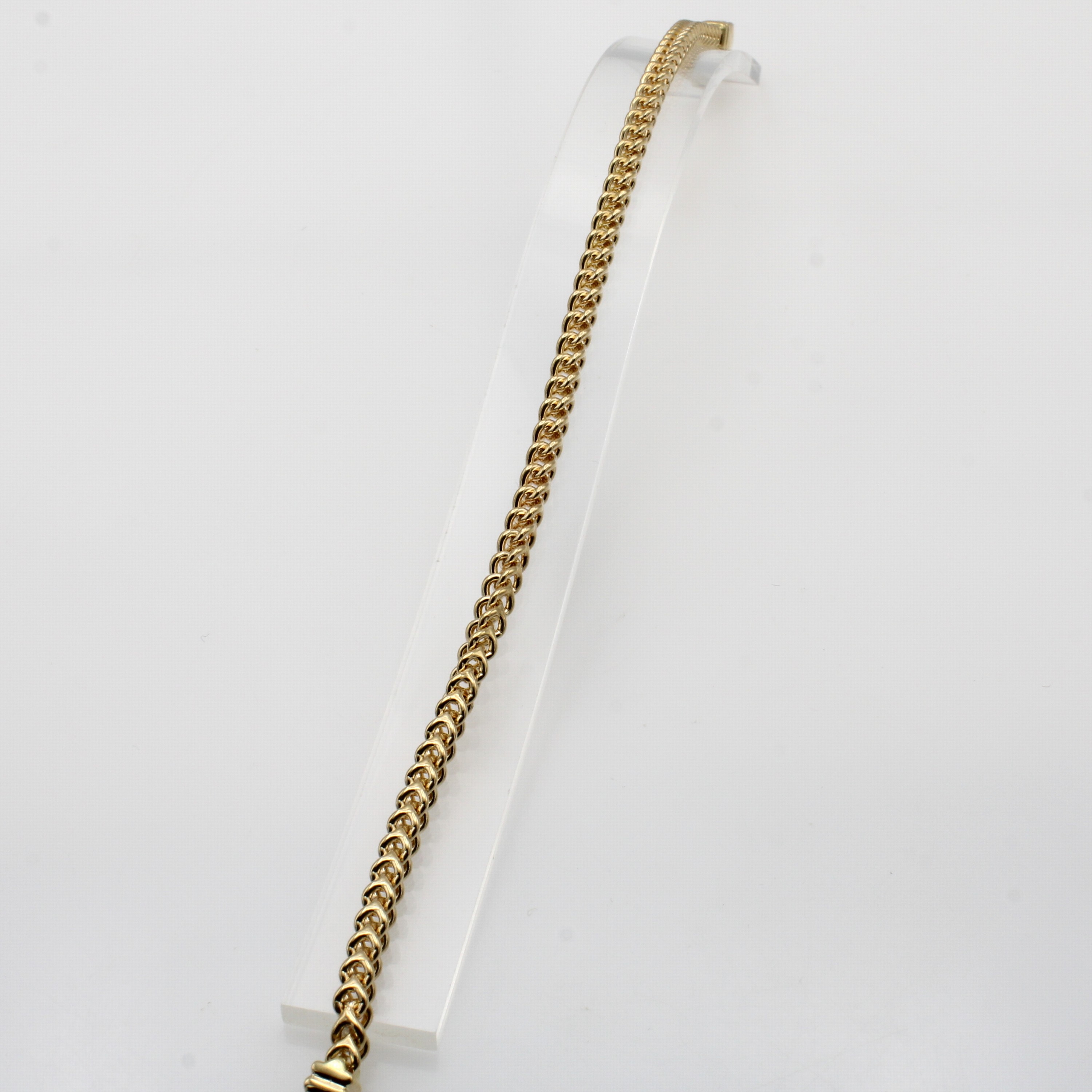 Image 27070510 - Armband im Francomuster, GG 585/000, Kara- binerschl., B. ca. 3.5 mm, L. ca. 21 cm