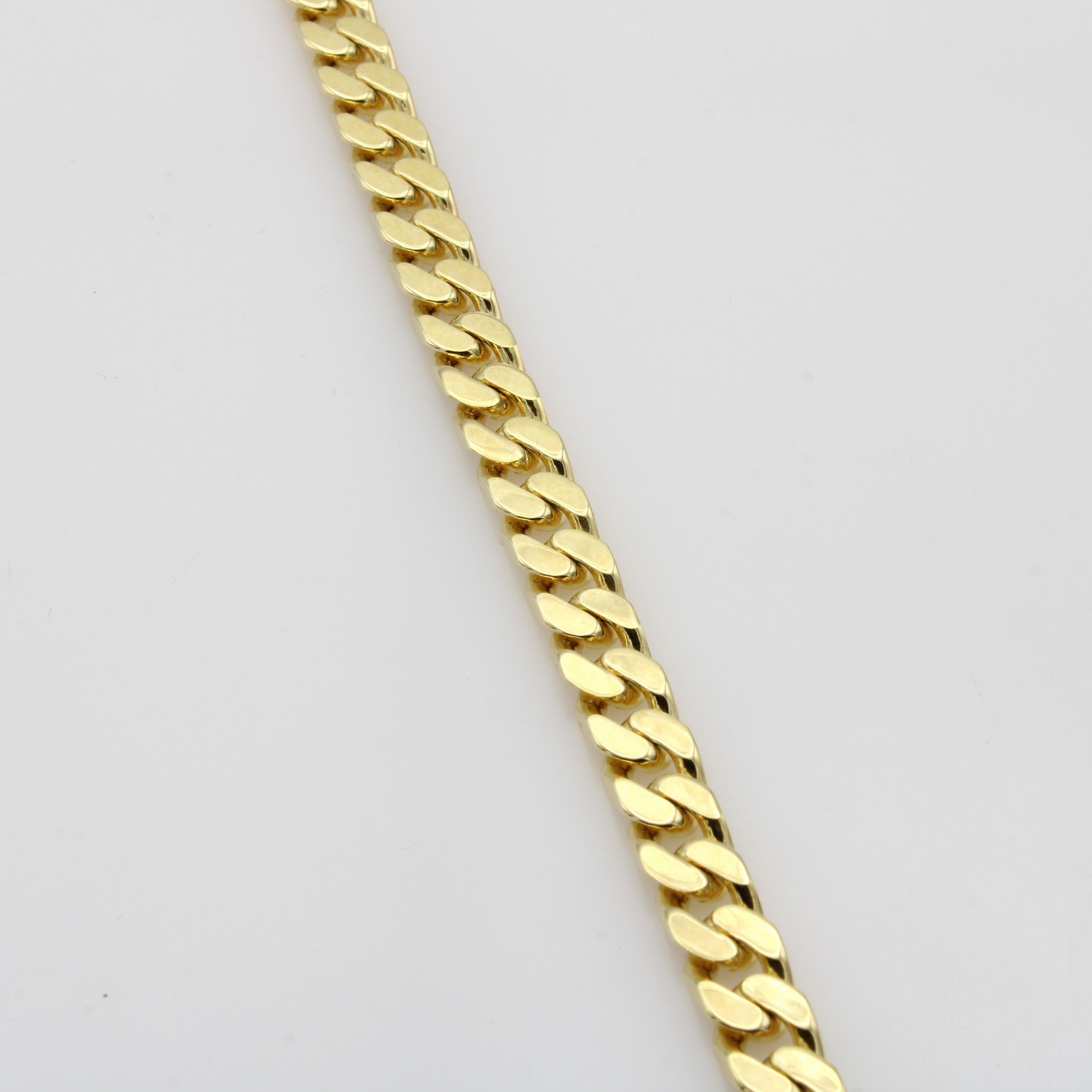 Image 27070533 - Massives Panzerarmband, GG 585/000, Kara- binerschl., B. ca. 7 mm, L. ca. 21 cm