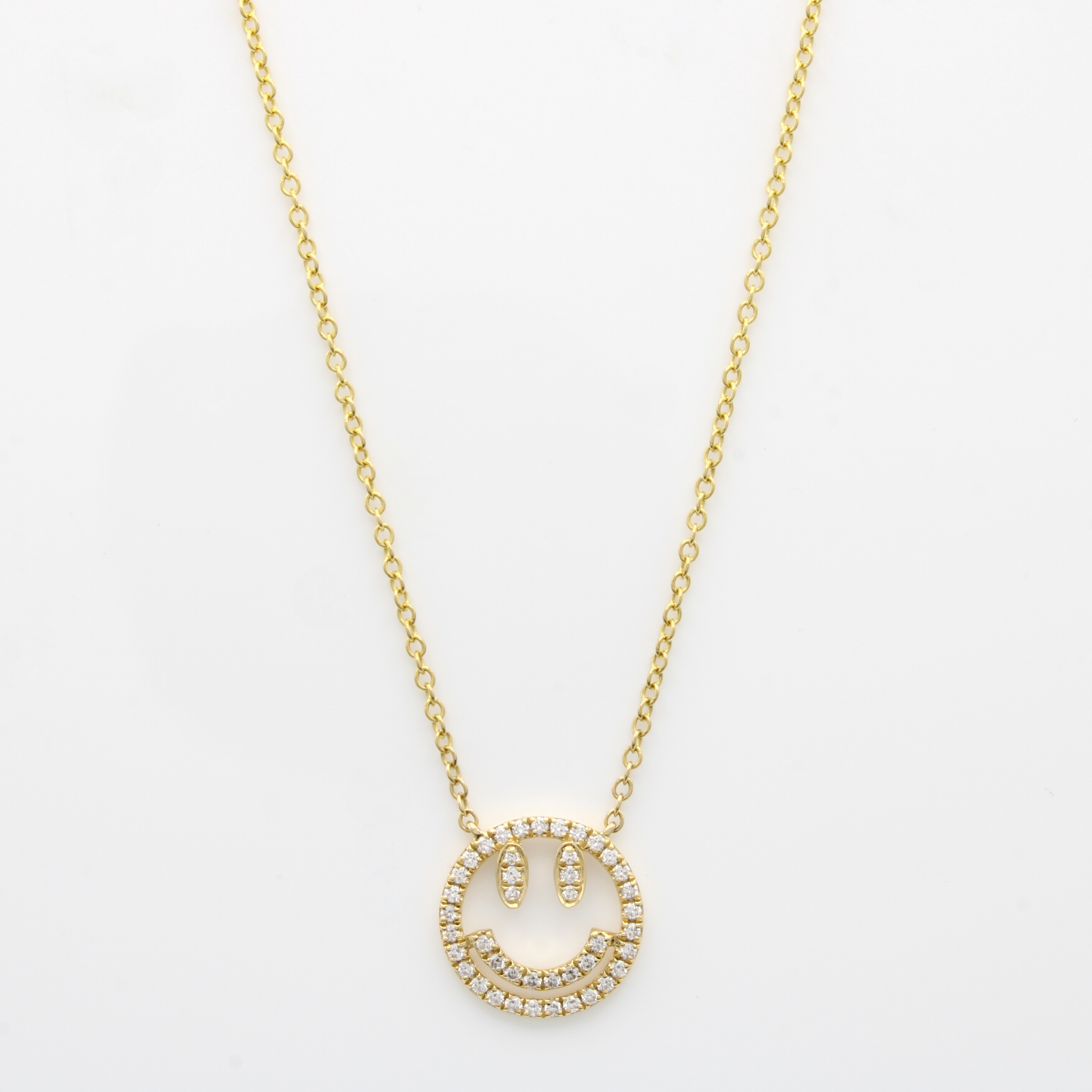 Image 27070535 - Collier ´Smiley´ mit Brillanten, GG 750/000,Anh. bes. m. Brill. zus. ca. 0.36 ct feines ...