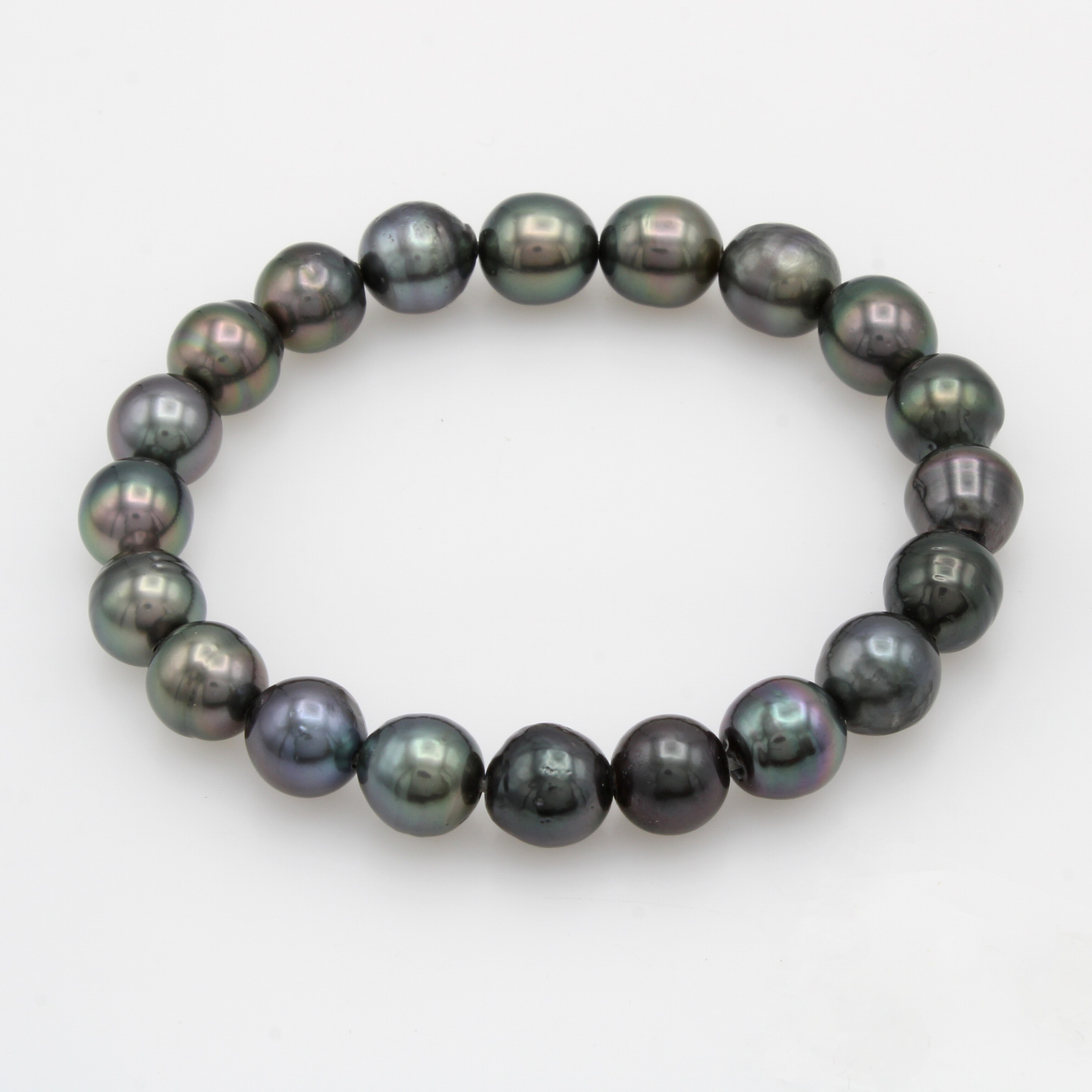 Image 27070551 - Flexibles Armband mit Tahitizuchtperlen, barocke, anthrazitfarb. Perlen m. Übertönen, ...