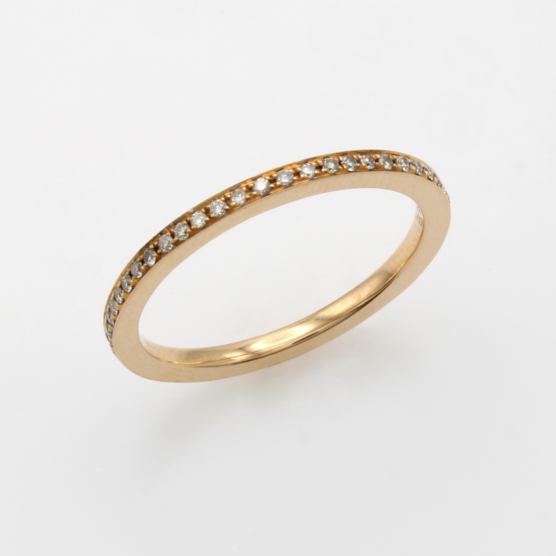 Image 27070561 - Memoryring mit Brillanten, RG 750/000, Brill. zus. ca. 0.27 ct nat. Braun/si, RW ca. 55 ...