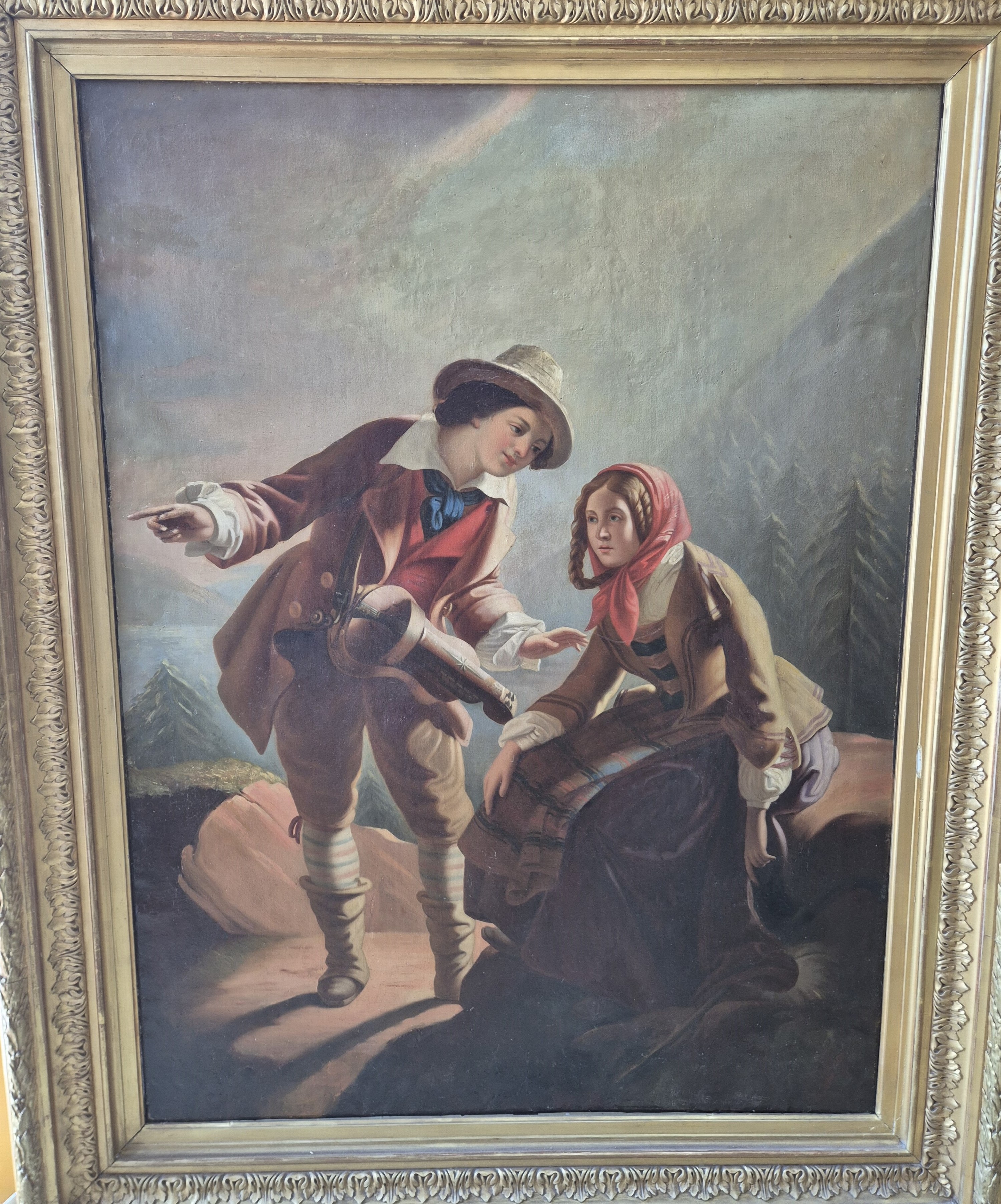 Detail e: Italienische Schule des 19.Jh., nach Achille Leonardi (1800-1870), nach dem Original "Linda di Chammonid", Öl/Lwd, unsigniert, ...