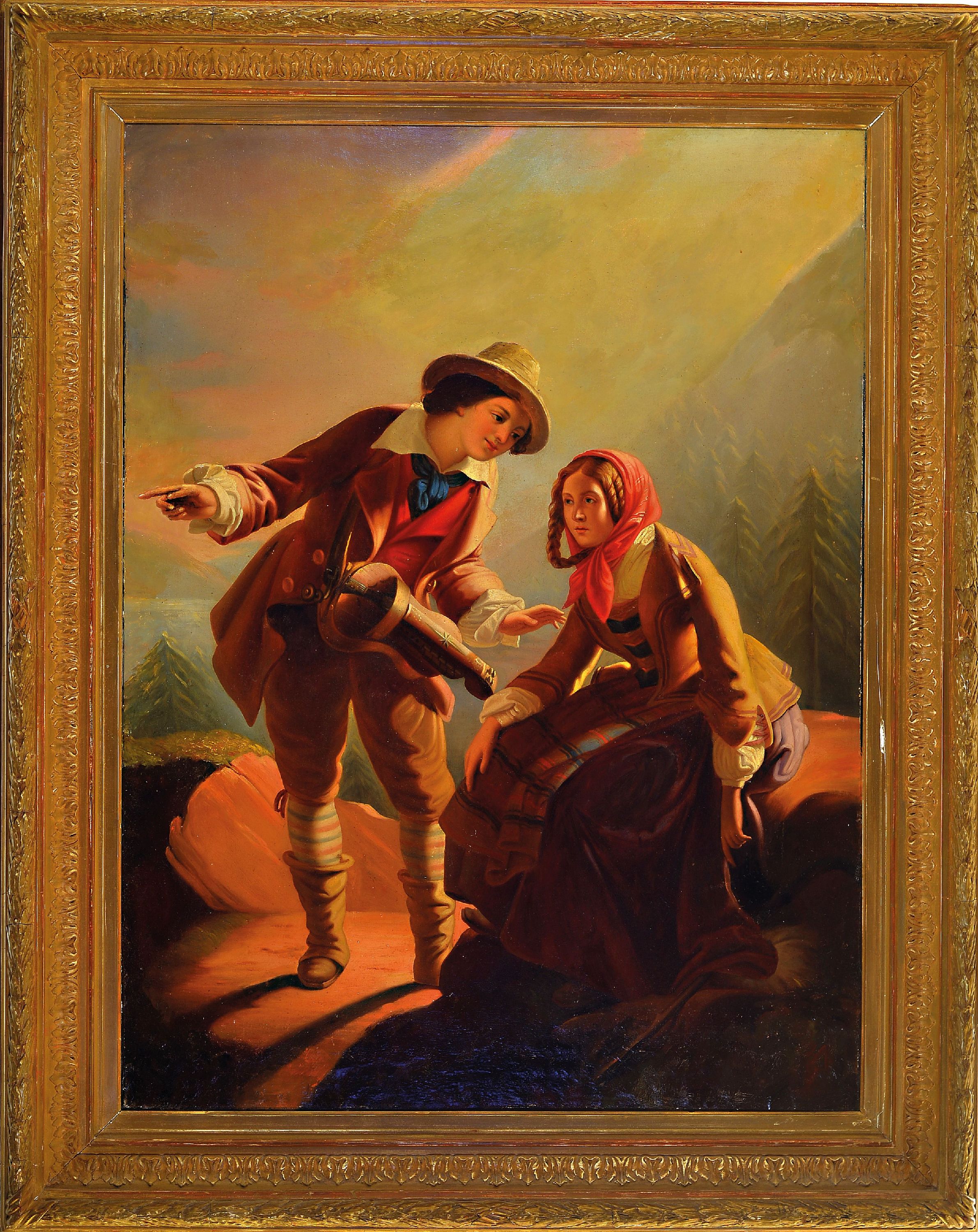 Detail k: Italienische Schule des 19.Jh., nach Achille Leonardi (1800-1870), nach dem Original "Linda di Chammonid", Öl/Lwd, unsigniert, ...