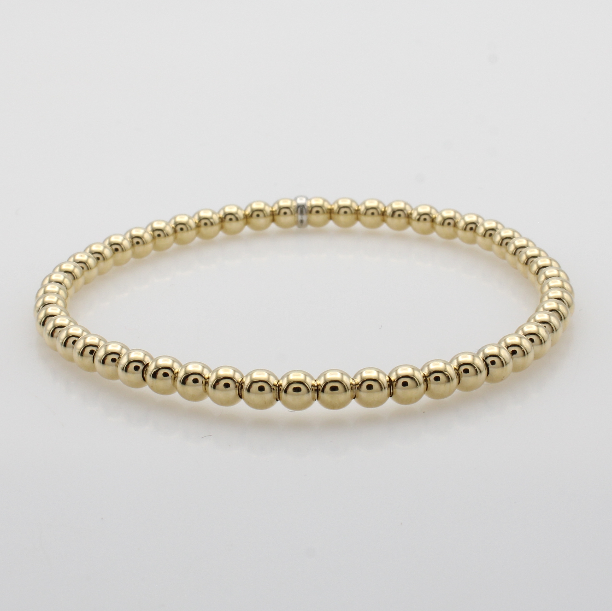 Image 27070585 - Flexibles Kugelarmband, GG 585/000, Kugeld. ca. 4 mm, D. ca. 5.5 cm