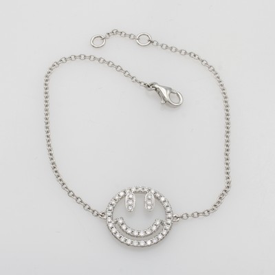 27070563a - Armband ´Smiley´ mit Brillanten, WG 750/000,43 Brill. zus. ca. 0.35 ct feines Weiß/si, ...