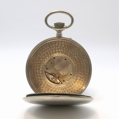 27070564c - Übergroße (140 mm), offene Eisenbahner-/Dienstuhr, Schweiz um 1900, glattes ...