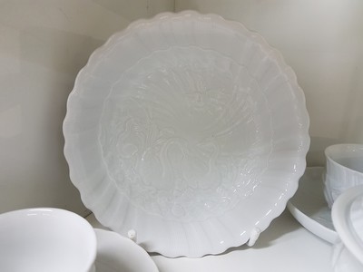 27070584d - Mocha service, Meissen, from the Swan service, white, 6 mocha cups with saucers, sugar ...