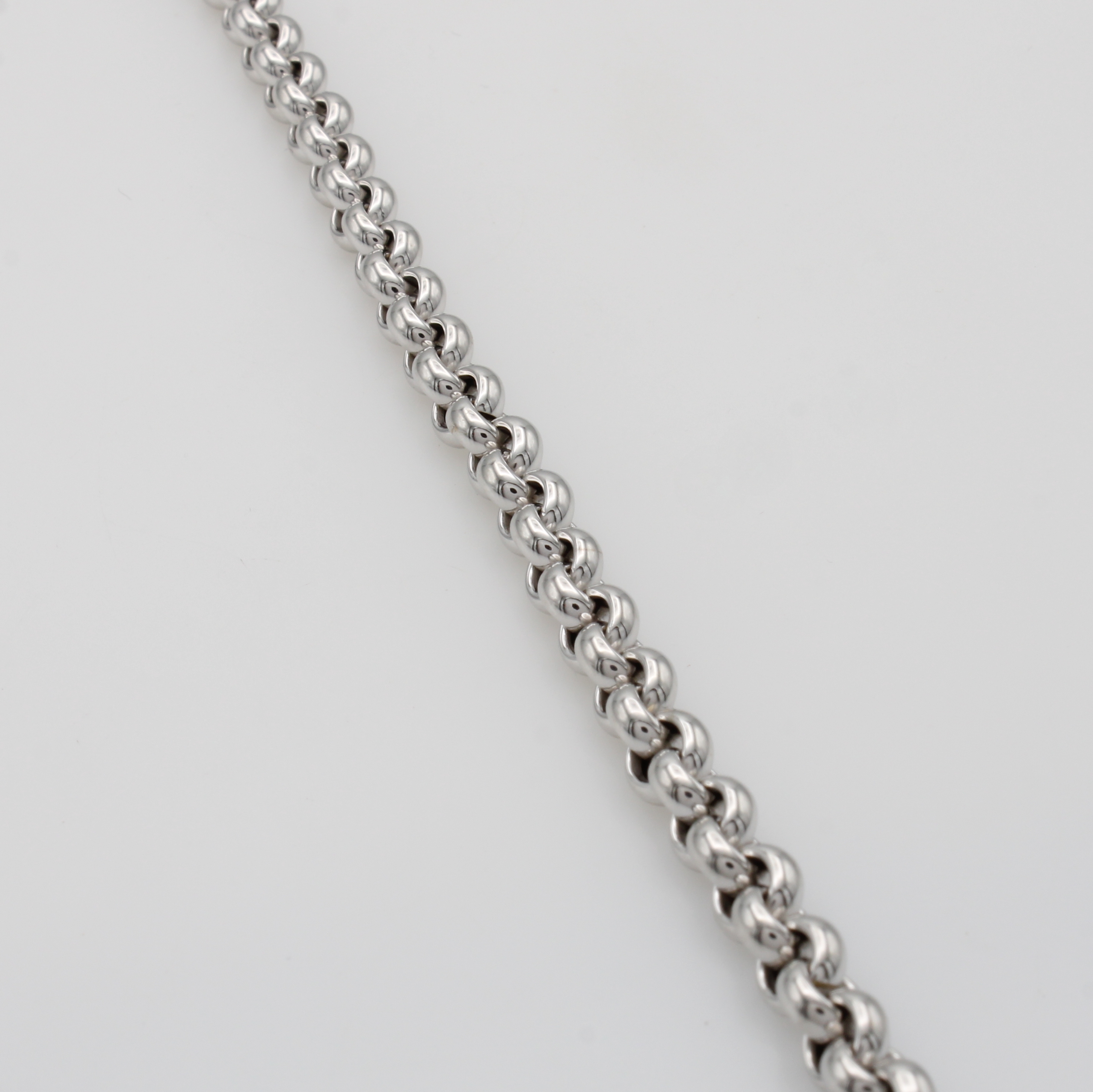 Image 27070621 - Erbsarmband, WG 585/000, Federringschl., B. ca. 6 mm, L. ca. 19 cm