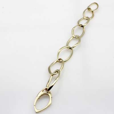 Image Armband, GG 585/000, ovale l. gebogene Glieder, Federringschl. in Muster integriert, B. ...
