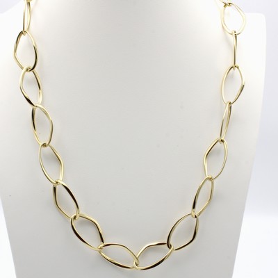 Image Collier, GG 585/000, ovale l. gebogene Glieder, Federringschl. in Muster integriert, B. ...