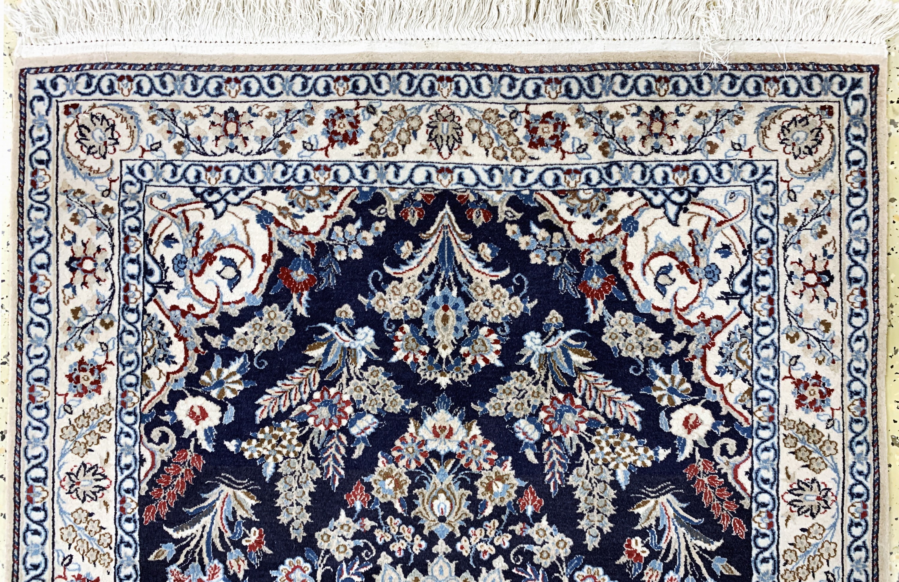 Detail a: Nain fein(6 La), Persien, Ende 20.Jhd, Korkwolle mit Seide, ca. 136 x 91 cm, ca. 1,0 Mio. Kn/qm, EHZ: 2