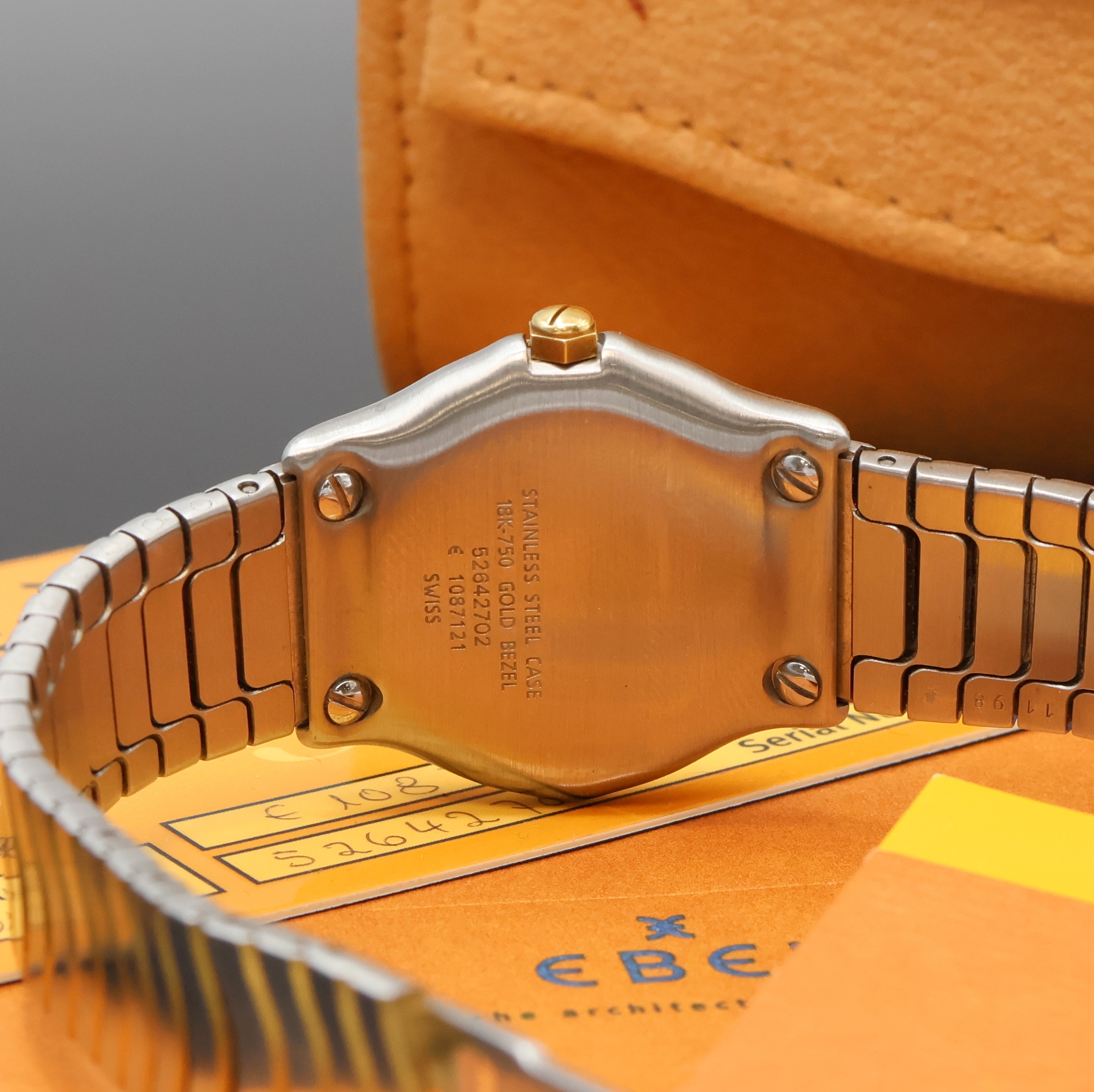 Detail e: EBEL Sport Classique Damenarmbanduhr in Edelstahl und Gold Referenz 1087121, quarz, Stülpgeh. m. 5-fach verschr. GG 750/000 Lünette, ...
