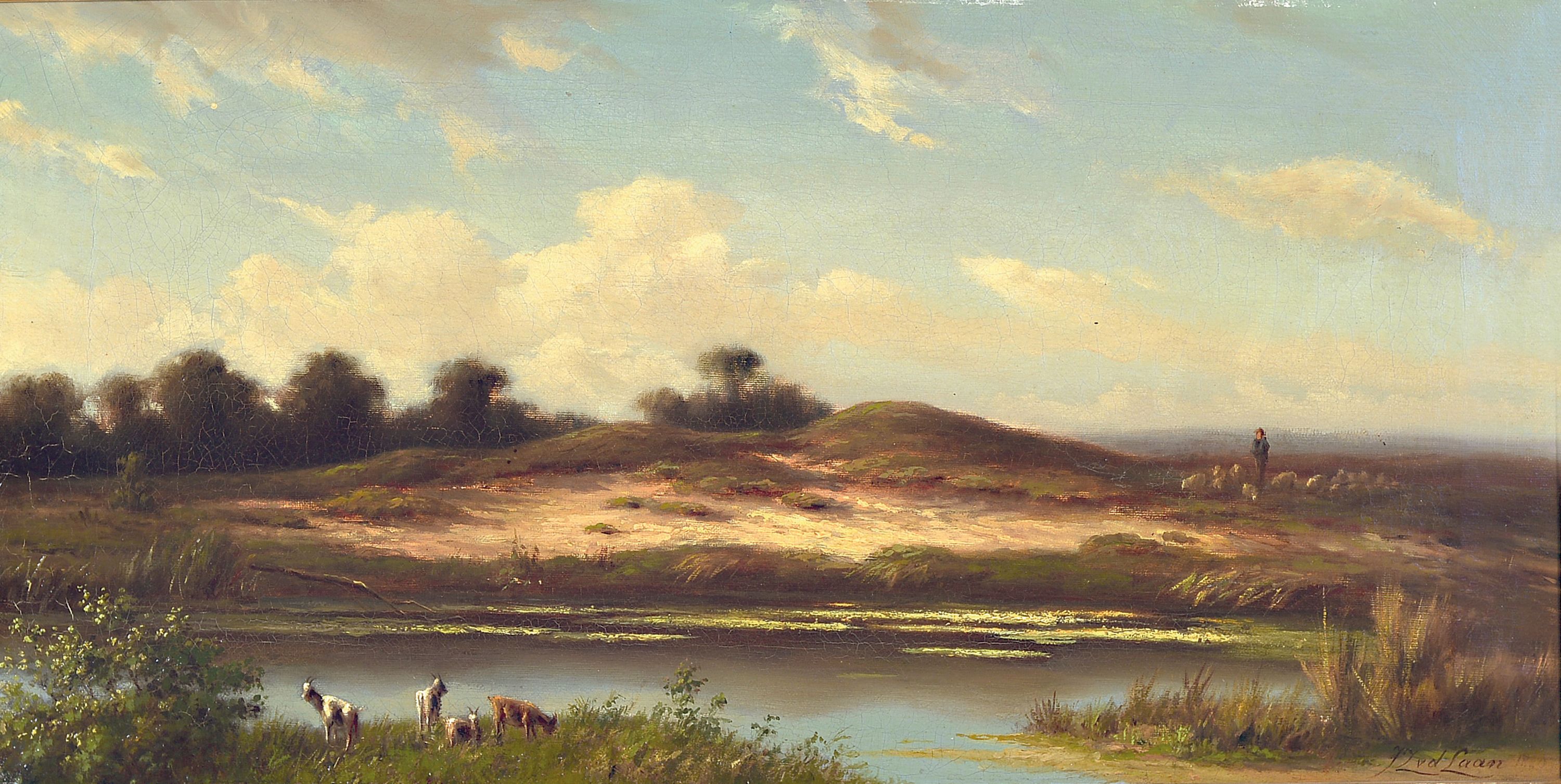 Image 27070887 - Jan Zeeuw van den Laan, 1832-1892 Rotterdam, niederländische Marschlandschaft Schafhirte ...