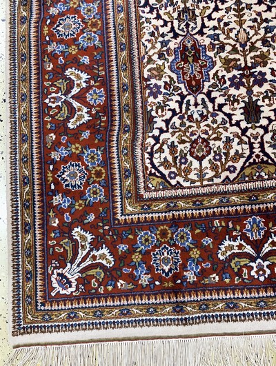 27070844b - Täbriz Tabatabai, Indien, Ende 20.Jhd, Wolle auf Baumwolle, ca. 360 x 250 cm, EHZ: 2 ...