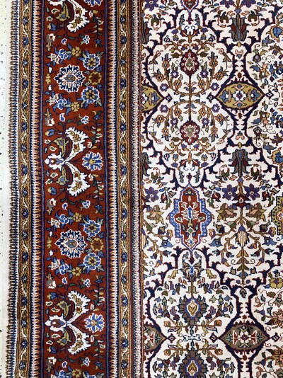 27070844c - Täbriz Tabatabai, Indien, Ende 20.Jhd, Wolle auf Baumwolle, ca. 360 x 250 cm, EHZ: 2 ...