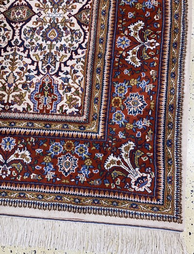 27070844f - Täbriz Tabatabai, Indien, Ende 20.Jhd, Wolle auf Baumwolle, ca. 360 x 250 cm, EHZ: 2 ...