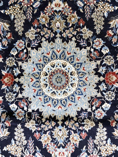 27070856c - Nain fein(6 La), Persien, Ende 20.Jhd, Korkwolle mit Seide, ca. 136 x 91 cm, ca. 1,0 ...
