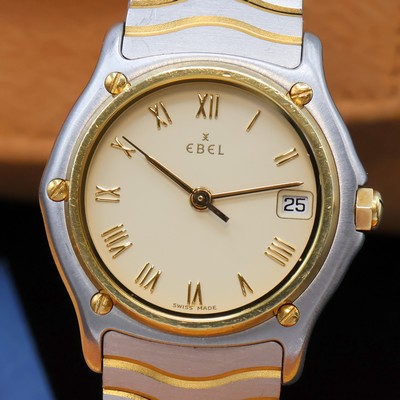 27070857a - EBEL Sport Classique Damenarmbanduhr in Edelstahl und Gold Referenz 1087121, quarz, ...