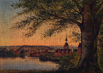 Image Unbekannter Künstler der Mitte des 19.Jh., Ansicht wohl Schloss Frederiksborg in ...
