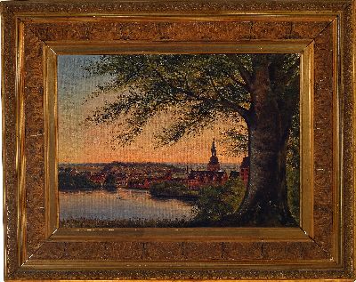 27070891k - Unbekannter Künstler der Mitte des 19.Jh., Ansicht wohl Schloss Frederiksborg in ...