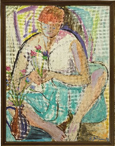 27070904l - Hermann Jürgens, 1914 Heidelberg-1967 Godramstein, 2 Damenbildnisse, skizzenhaft ...