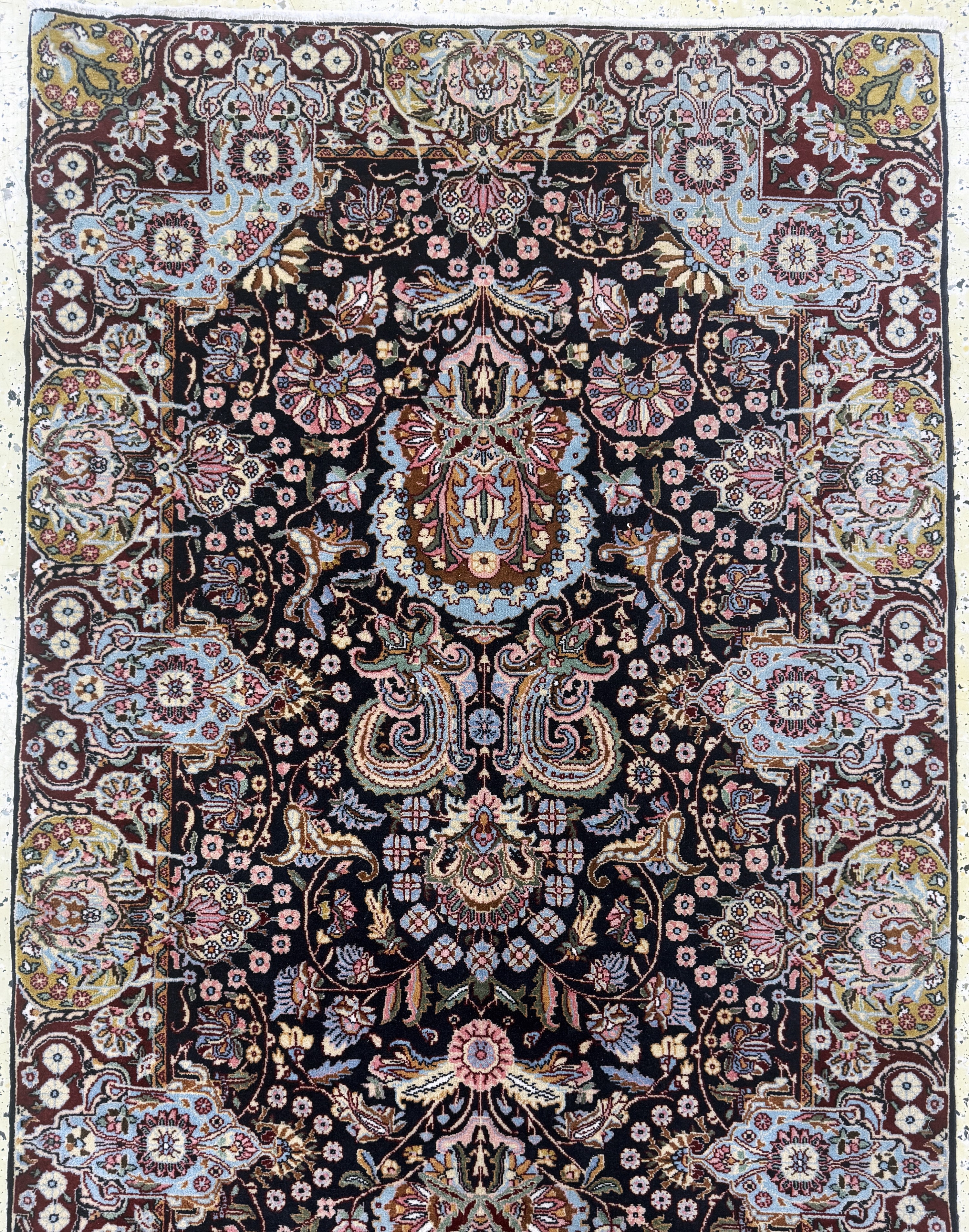 Detail a: Kerman fein, Persien, Ende 20.Jhd, Korkwolle auf Baumwolle, ca. 392 x 102 cm, EHZ: 2