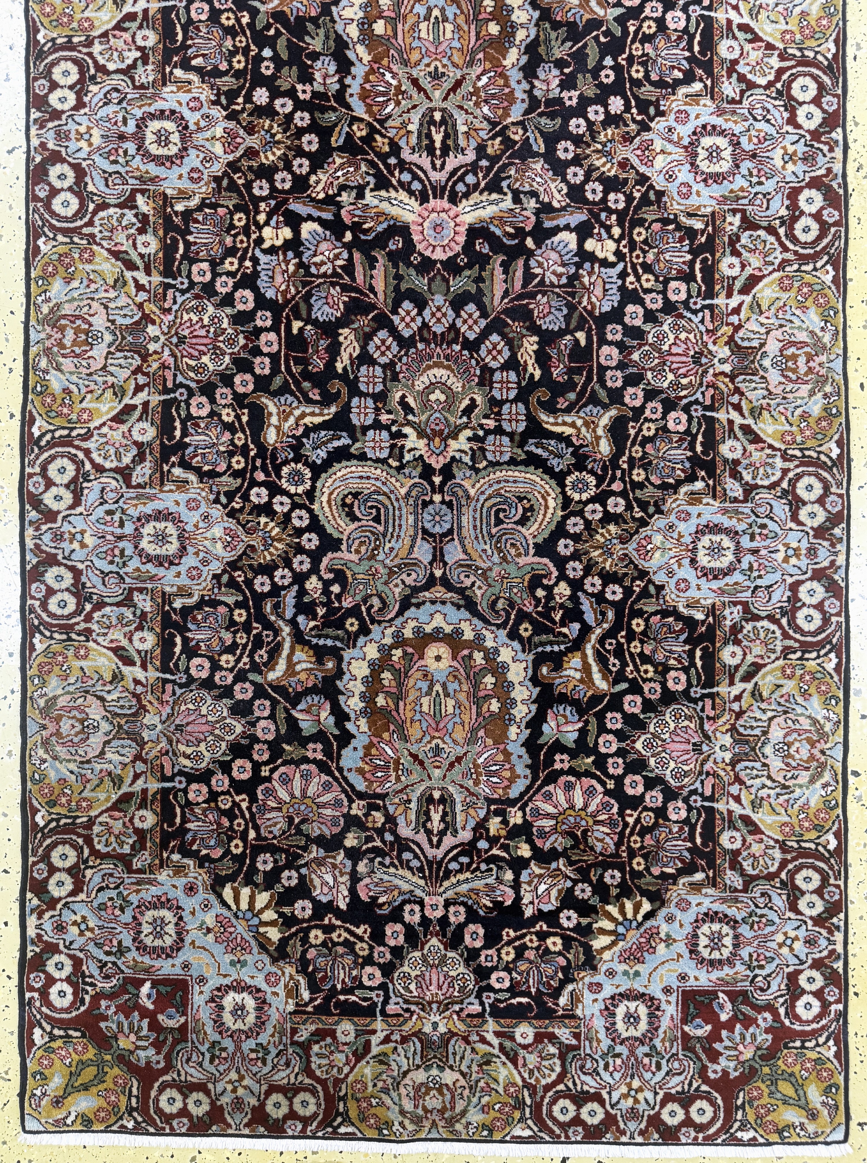 Detail d: Kerman fein, Persien, Ende 20.Jhd, Korkwolle auf Baumwolle, ca. 392 x 102 cm, EHZ: 2