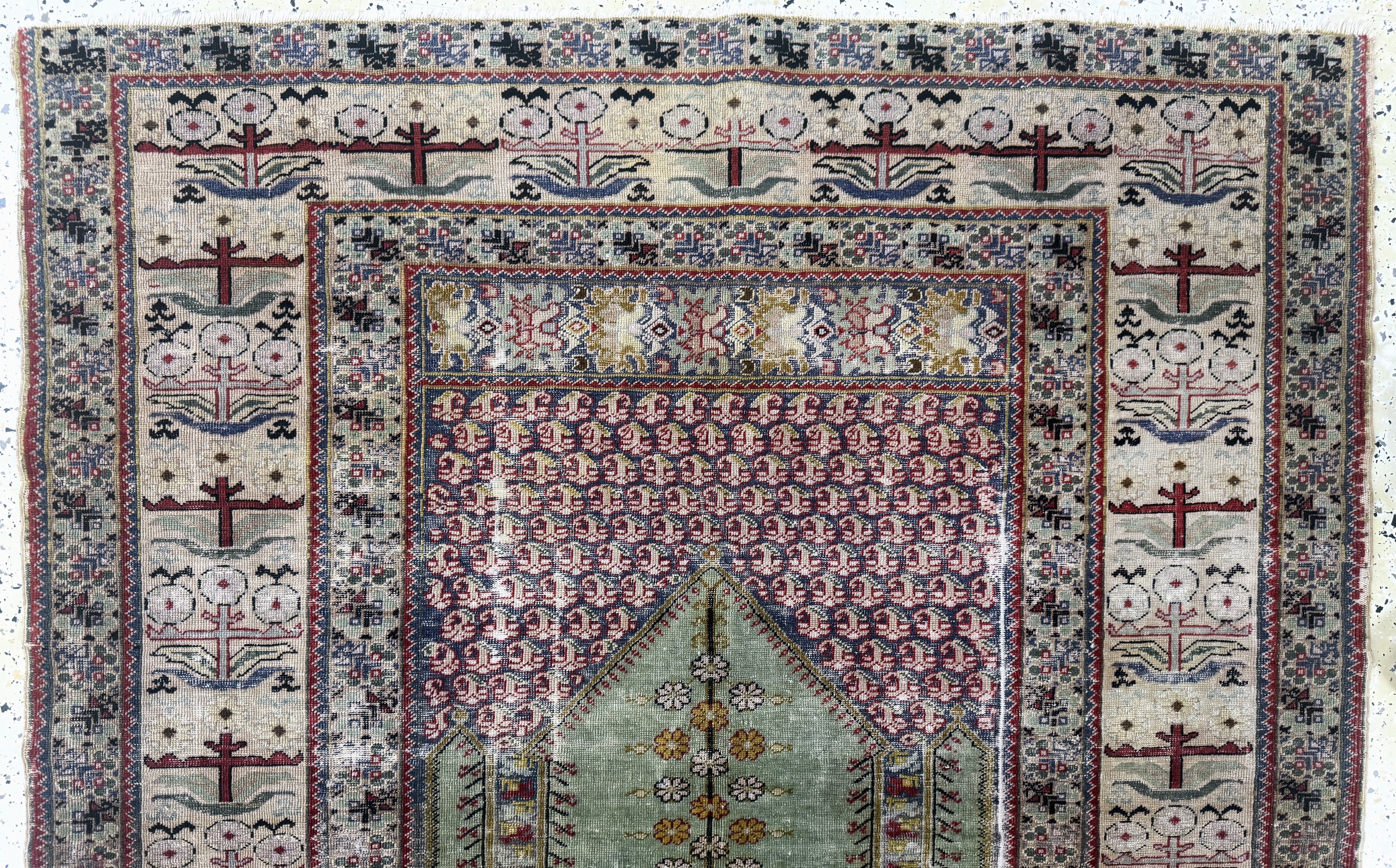 Detail a: Kayseri antik, Türkei, 19.Jhd, Wolle auf Baumwolle, ca. 180 x 125 cm, EHZ: 4