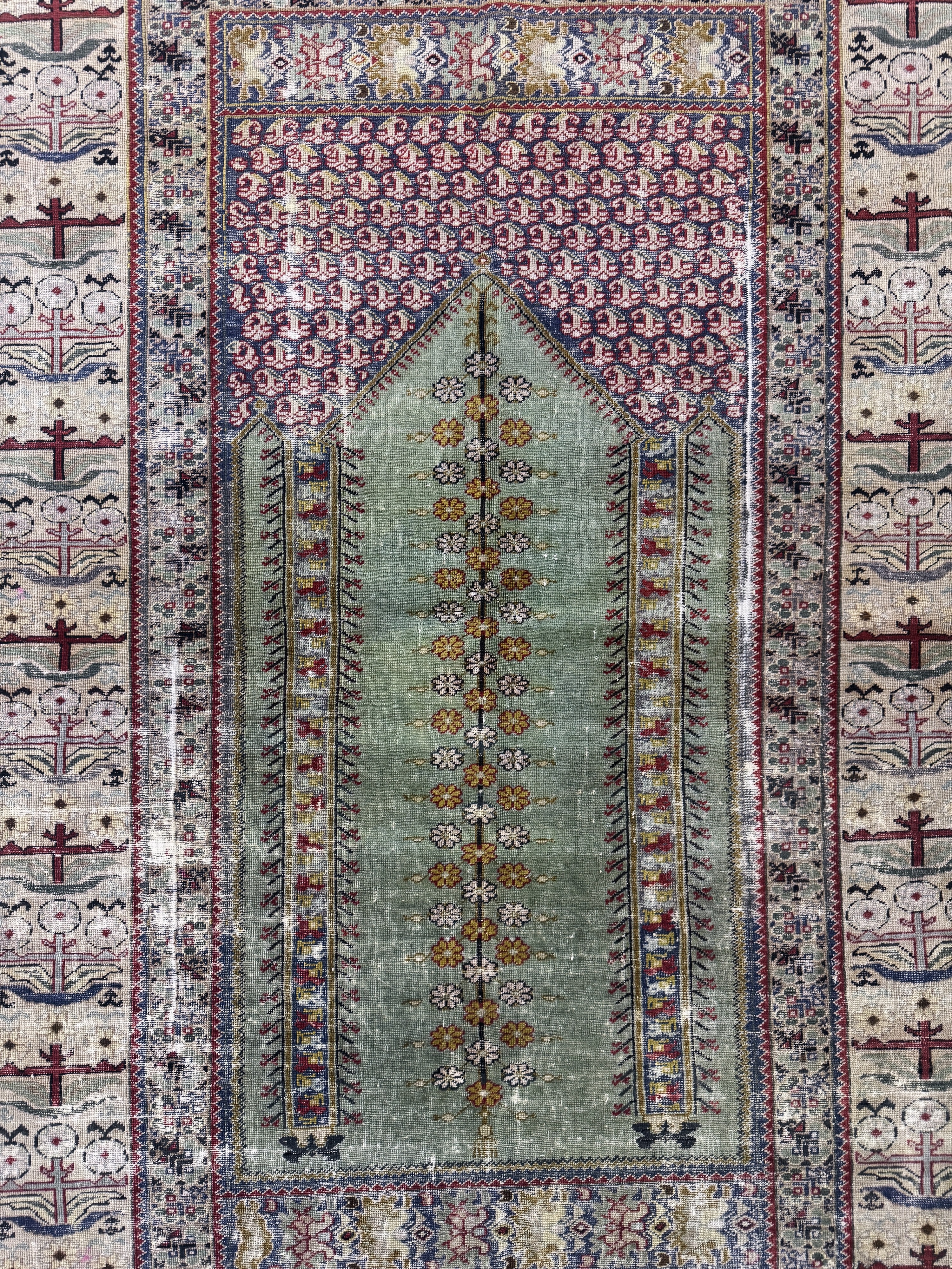 Detail c: Kayseri antik, Türkei, 19.Jhd, Wolle auf Baumwolle, ca. 180 x 125 cm, EHZ: 4