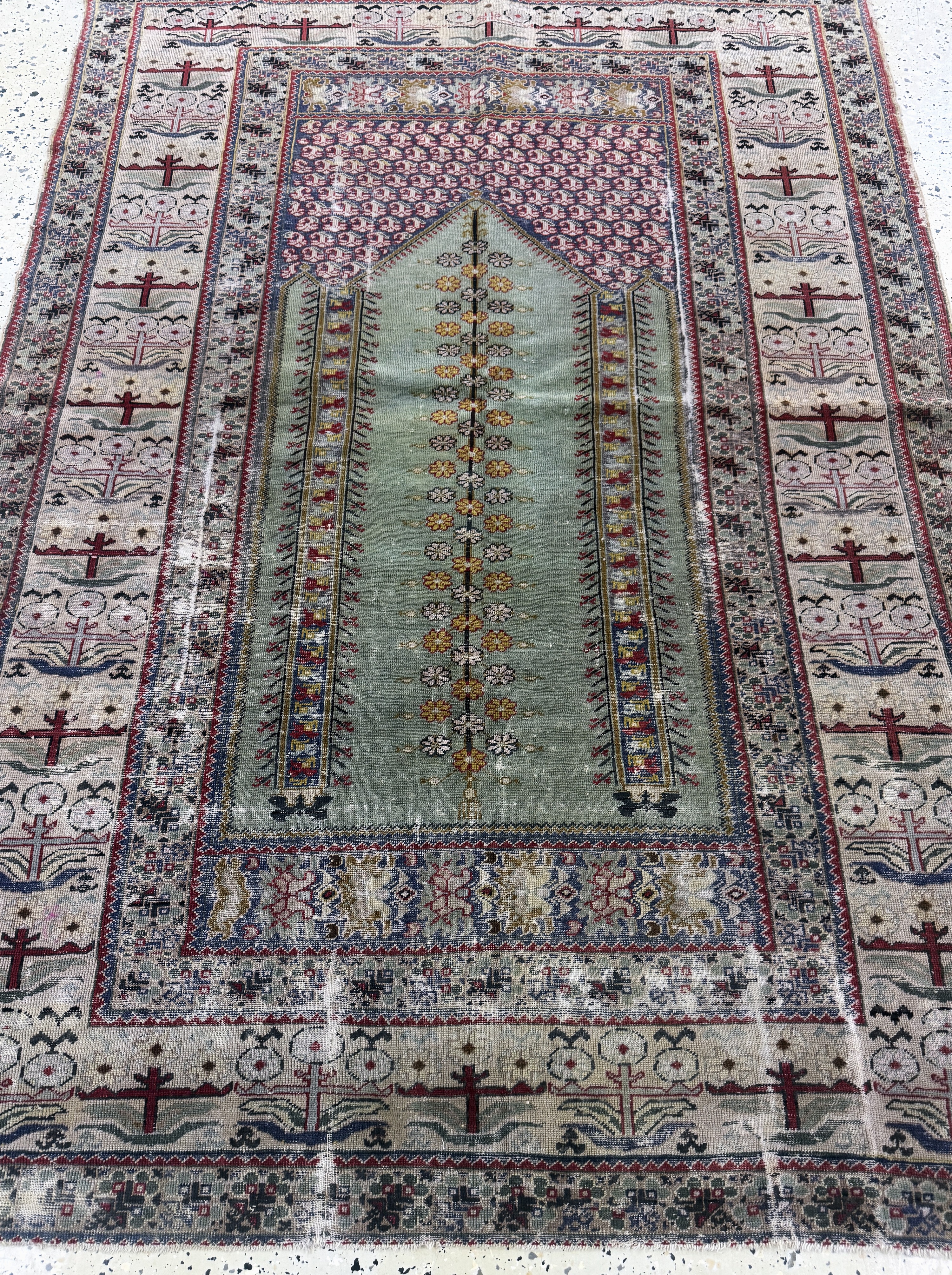 Detail d: Kayseri antik, Türkei, 19.Jhd, Wolle auf Baumwolle, ca. 180 x 125 cm, EHZ: 4