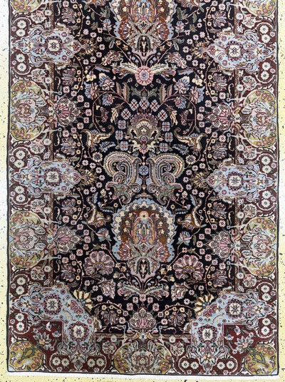 27071087d - Kerman fein, Persien, Ende 20.Jhd, Korkwolle auf Baumwolle, ca. 392 x 102 cm, EHZ: 2 ...