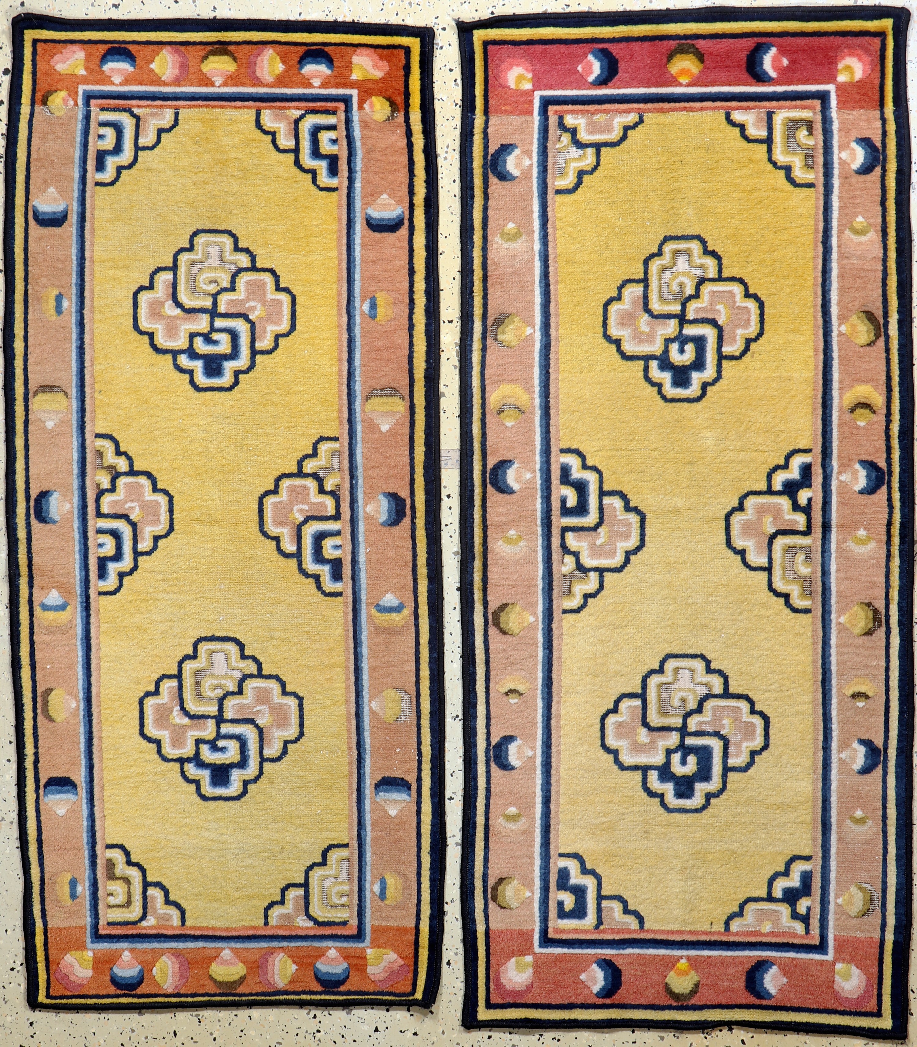 Image 27071260 - 1 paar Ning-Hsia antik, China, um 1900, Wolle auf Baumwolle, ca. 156 x 69 cm, Oxidiert, ...