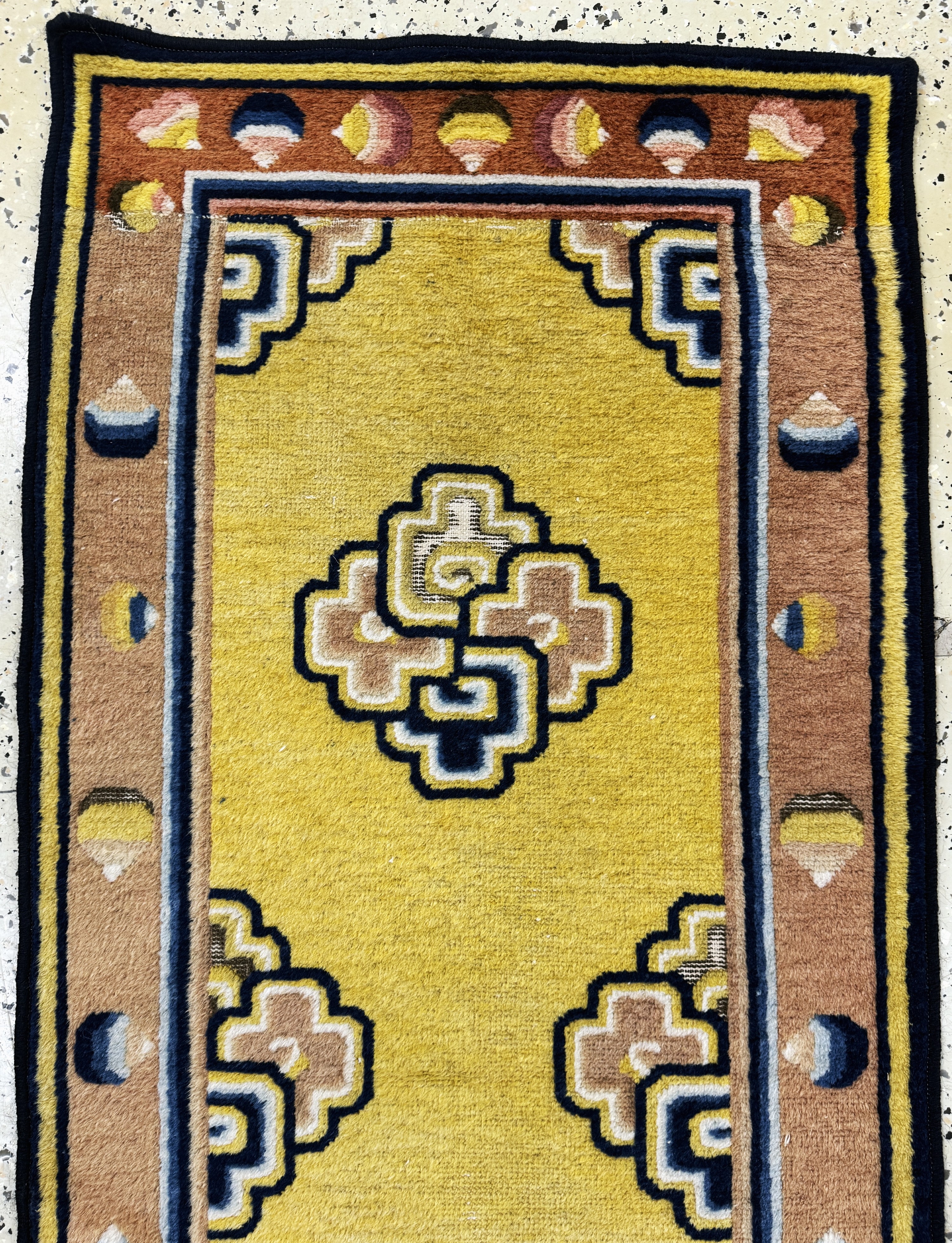 Detail a: 1 paar Ning-Hsia antik, China, um 1900, Wolle auf Baumwolle, ca. 156 x 69 cm, Oxidiert, EHZ: 2(restauriert)