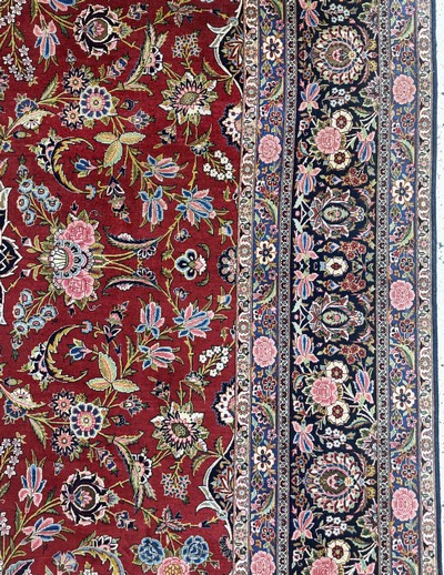 27071222f - Keschan Kork fein, Persien, Anfang 20.Jhd, Korkwolle auf Baumwolle, ca. 430 x 312 cm, ...