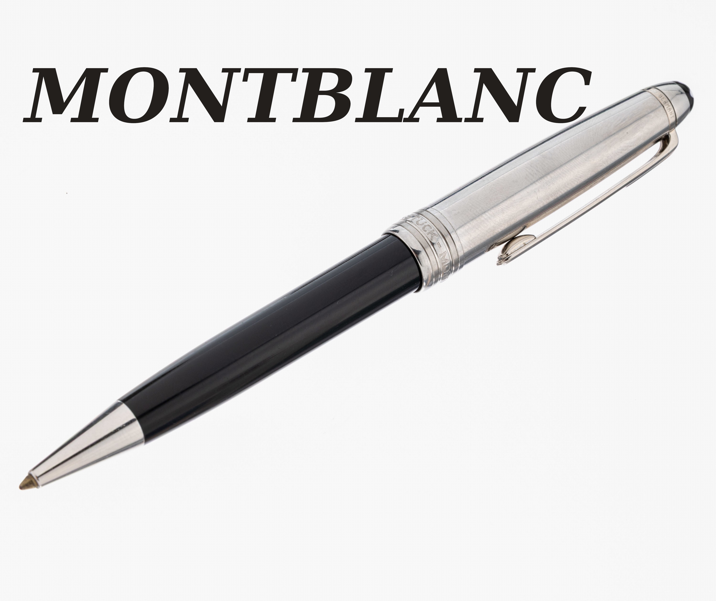 Image 27071574 - MONTBLANC Meisterstück Solitaire Kugelschreiber, 925er Silber-Kappe, glatt