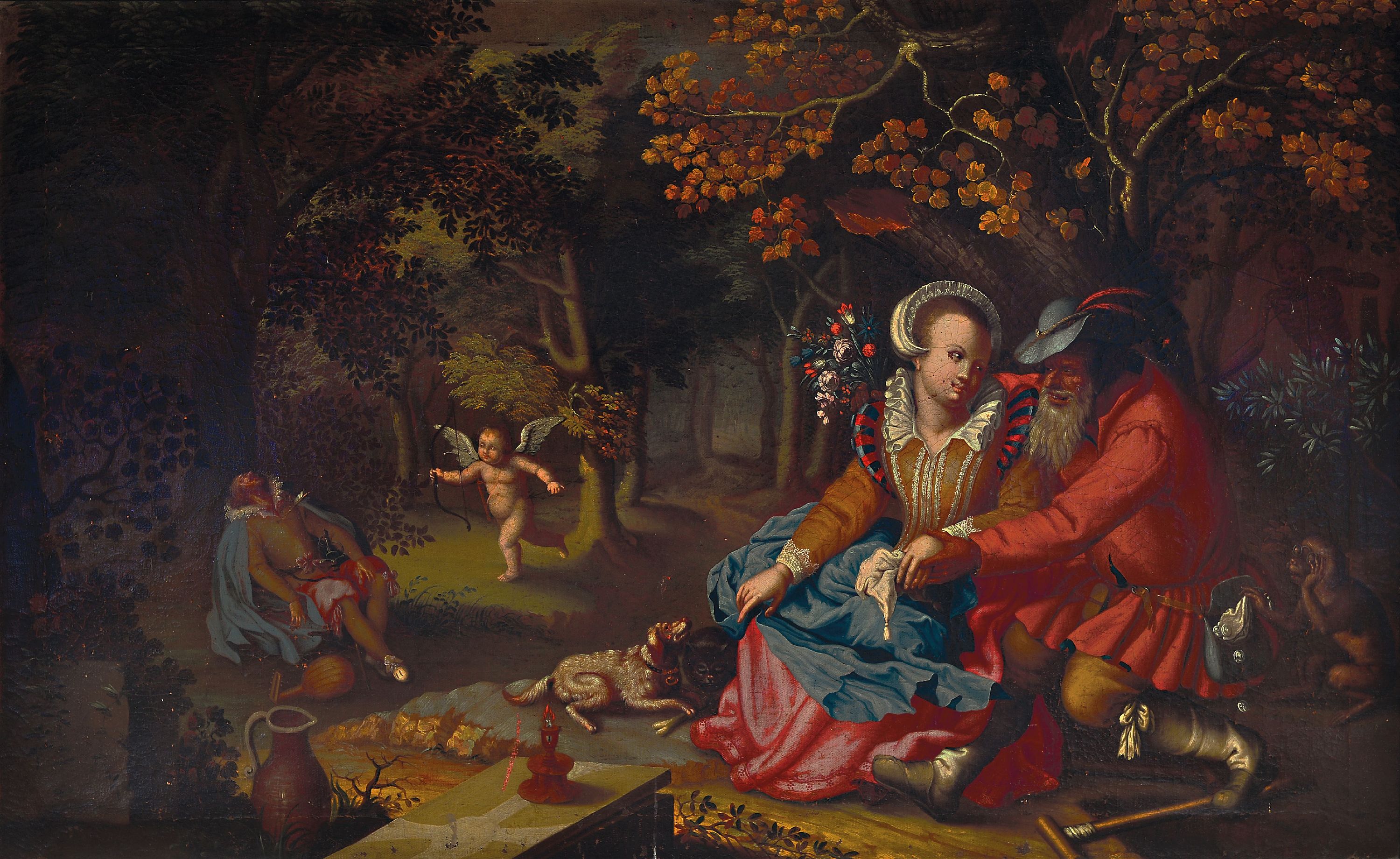 Image 27071599 - Zuschreibung: Davis Vinkboons, 1576 Mechelen-1632 Amsterdam, Allegorie auf die Liebe: ...