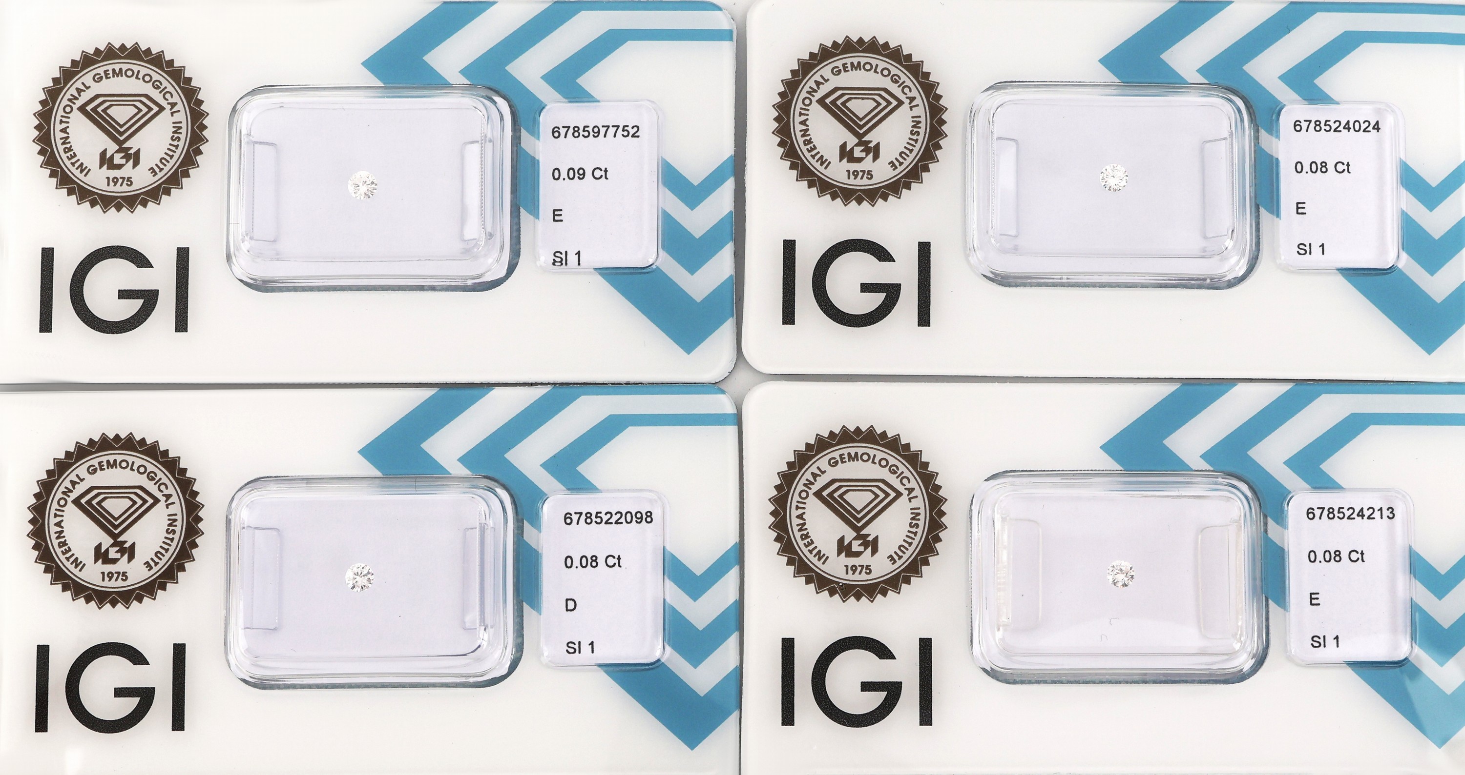 Image 27071603 - Lot 4 lose Brillanten, zus. 0.33 ct, 1 x 0.08 ct hochfeines Weiß(D)/si1, 1 x 0.09 ct ...