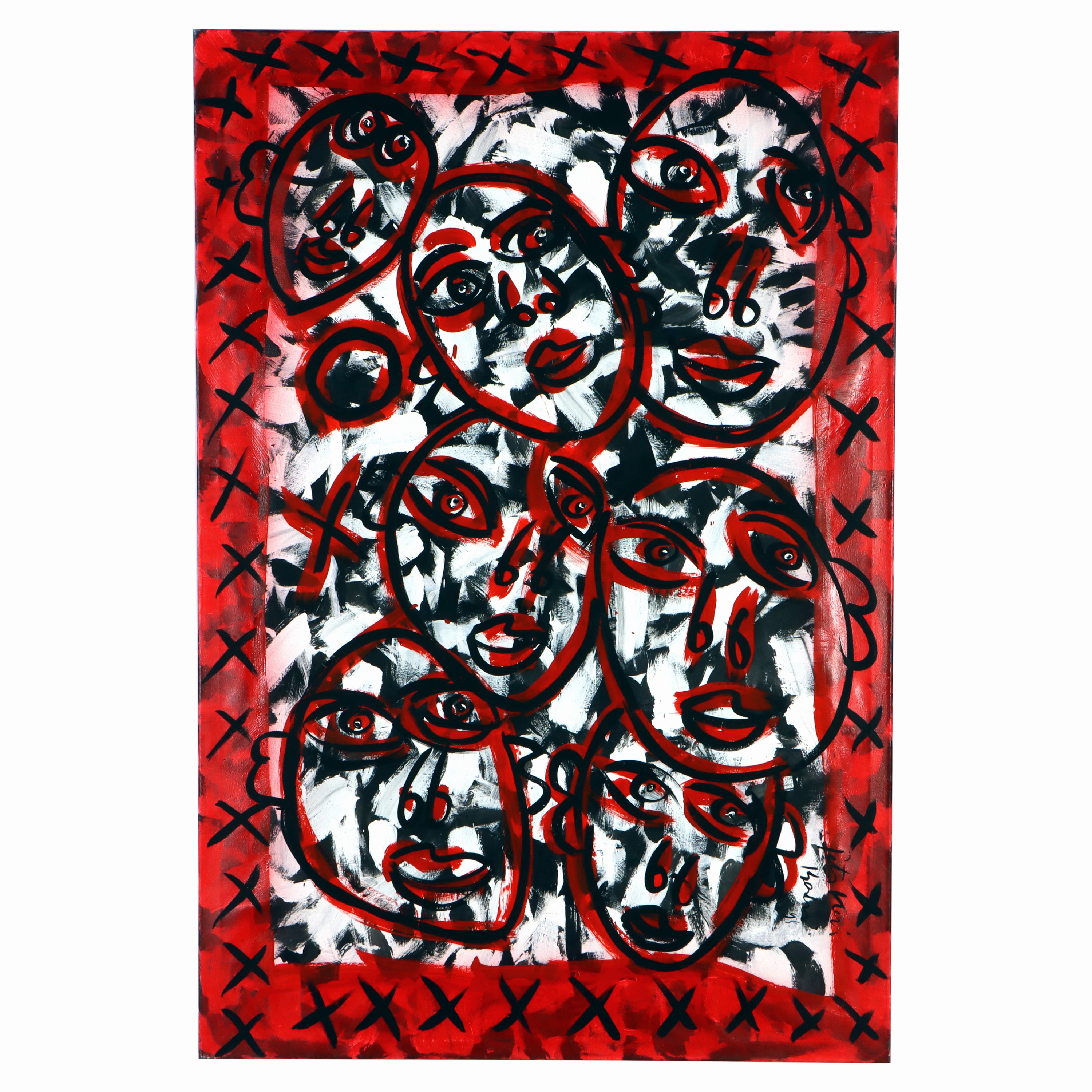 Image 27071635 - Peter Robert Keil, 1998, Berlin, ohne Titel, ca. 192x130 cm, signiert u. datiert, ...
